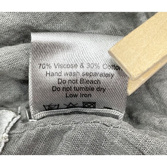 Victorian Trading Co Jacket Women L/XL Gray Lace Corduroy Button Closure - Picture 15 of 16